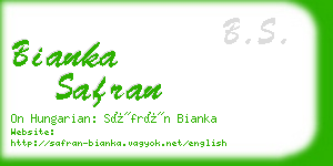 bianka safran business card